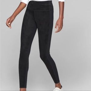 ATHLETA Suede Strut Tight Legging Size Medium Black Yoga